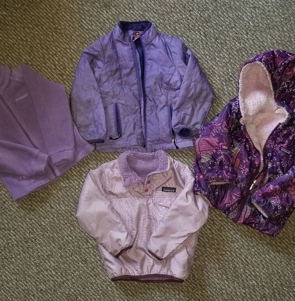 Patagonia REI Columbia Lot of 4 Jackets 4-5T